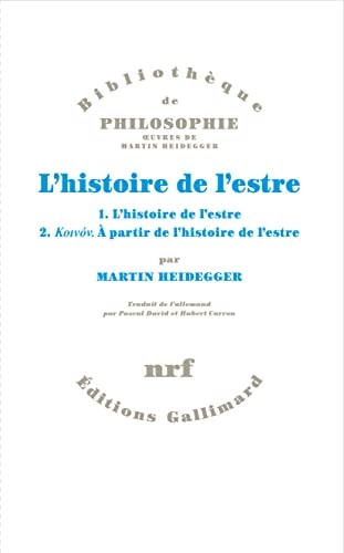 L'HISTOIRE DE L'ESTRE, de Martin Heidegger | portada del libro