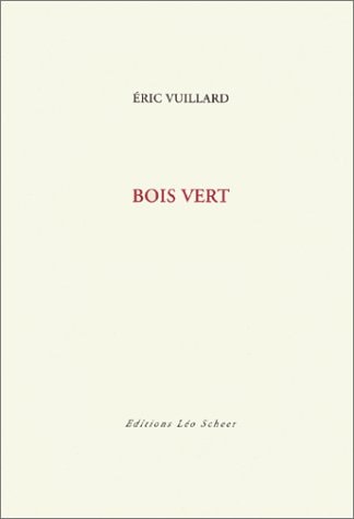 OIS VERT, de Éric Vuillard | portada del libro