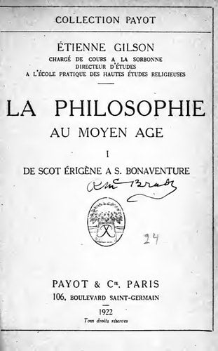 A PHILOSOPHIE AU MOYEN AGE (ECB), de Gilson | portada del libro