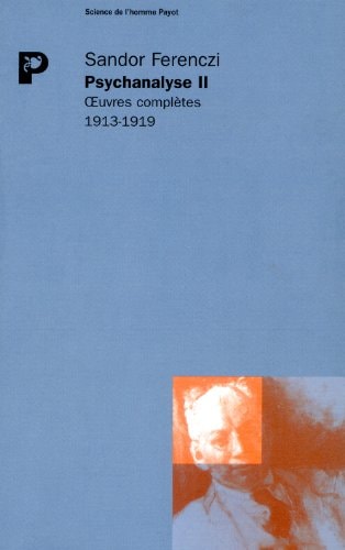 PSYCHANALYSE II, de Sandor Ferenczi | portada del libro