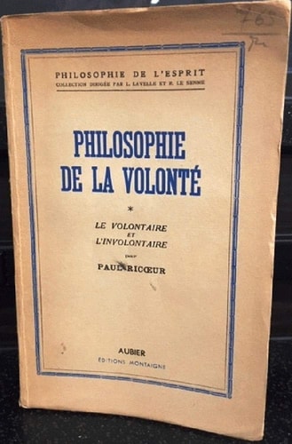 PHILOSOPHIE DE LA VOLONTE T1- LE VOLONTAIRE ET L'INVOLONTAIR, de Ricoeur | portada del libro