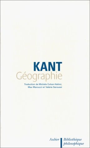 GEOGRAPHIE, de Immanuel Kant | portada del libro