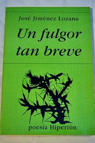 Un fulgor tan breve, de Jiménez Lozano | portada del libro