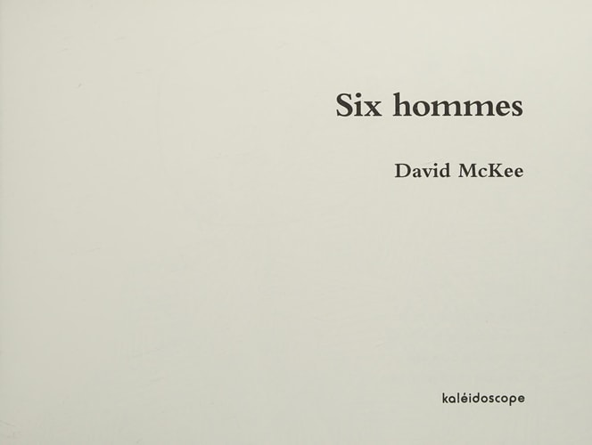 IX HOMMES, de David McKee | portada del libro