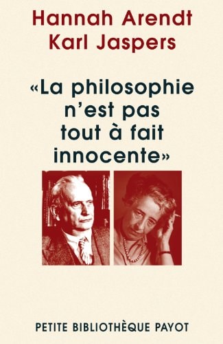 LA PHILOSOPHIE N'EST PAS TOUT A FAIT INNOCENTE, de Hannah Arendt | portada del libro