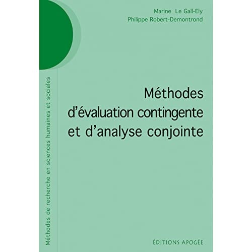 METHODES D'EVALUATION CONTINGENTE ET D'A, de Marine Le Gall-Ely | portada del libro
