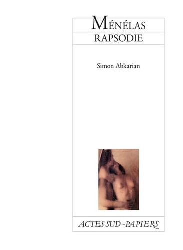 MENELAS RAPSODIE, de Simon Abkarian | portada del libro