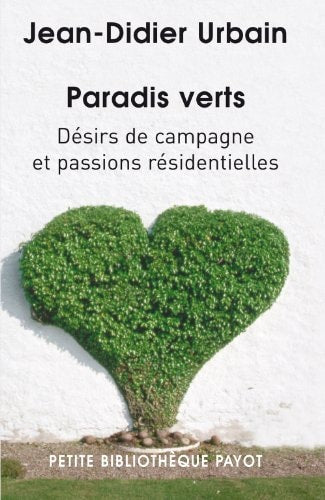 PARADIS VERTS, de Jean-Didier Urbain | portada del libro