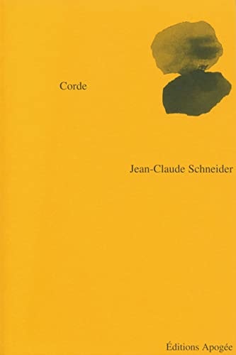 CORDE, de Jean-Claude Schneider | portada del libro