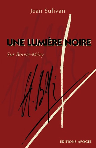 UNE LUMIERE NOIRE, de Jean Sulivan | portada del libro