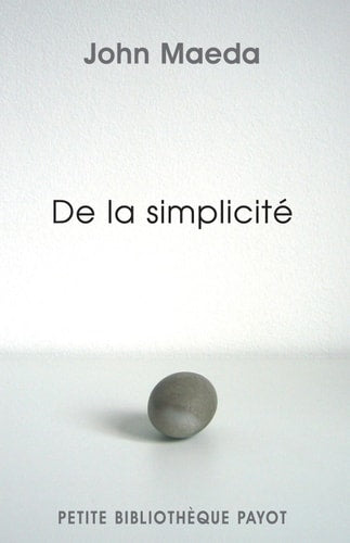 DE LA SIMPLICITE, de John Maeda | portada del libro