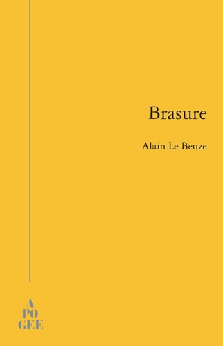 BRASURE, de Alain Le Beuze | portada del libro