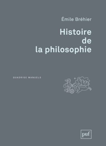 Histoire de la philosophie, de Emile Bréhier | portada del libro