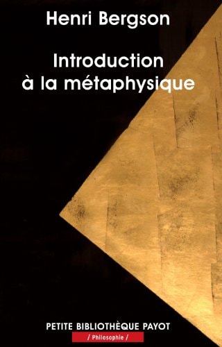 INTRODUCTION A LA METAPHYSIQUE, de Henri Bergson | portada del libro