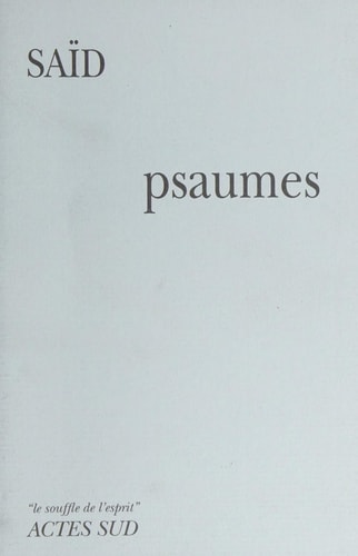 PSAUMES, de Said | portada del libro