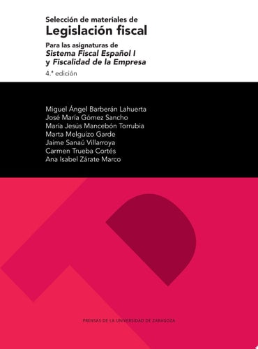 SELECCION DE MATERIALES DE LEGISLACION FISCAL PARA LAS ASIGN, de BARBERAN LAHUERTA | portada del libro