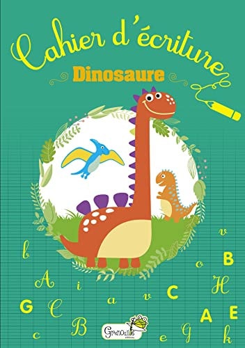 CAHIER D'ECRITURE DINOSAURE, de Grenouille éditions | portada del libro