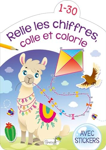 RELIE LES CHIFFRES DE 1 A 30, de Grenouille éditions | portada del libro