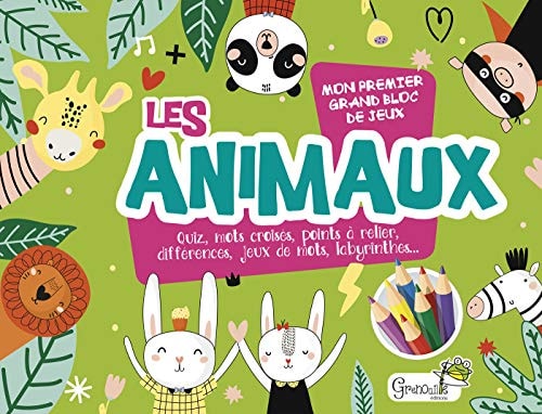 MON PREMIER GRAND BLOC DE JEUX ANIMAUX, de Gaëlle Beuvelet | portada del libro