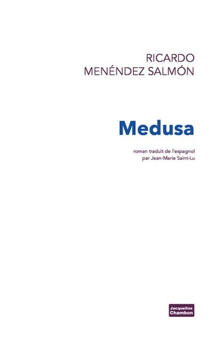 MEDUSA, de Ricardo Menéndez Salmón | portada del libro