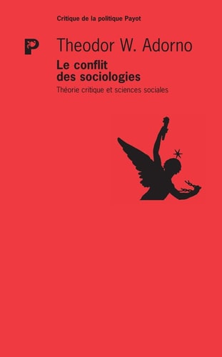 LE CONFLIT DES SOCIOLOGIES, de Theodor W. Adorno | portada del libro