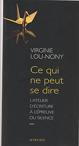 CE QUI NE PEUT SE DIRE, de Virginie Lou-Nony | portada del libro