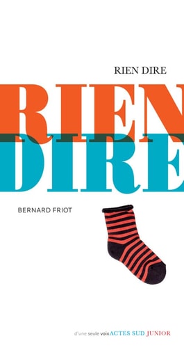 RIEN DIRE, de Bernard Friot | portada del libro