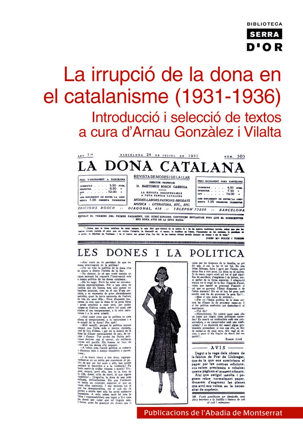 La irrupció de la dona en el catalanisme (1931-1936), de Gonzàlez i Vilalta | portada del libro