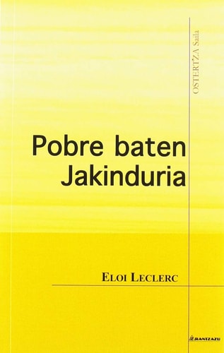 Pobre baten jakinduria, de LECLERC | portada del libro