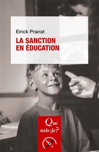 A SANCTION EN EDUCATION, de Eirick Prairat | portada del libro