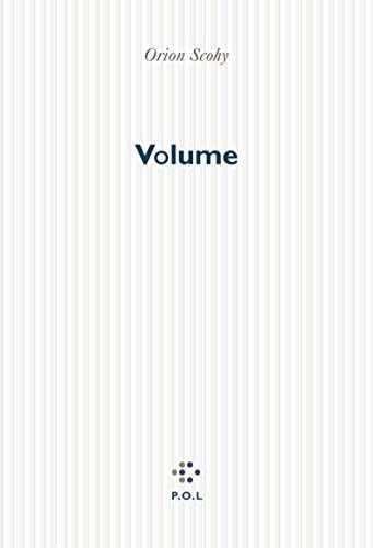 VOLUME, de Orion Scohy | portada del libro