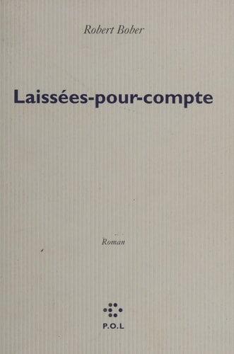LAISSEES POUR COMPTE, de Robert Bober | portada del libro