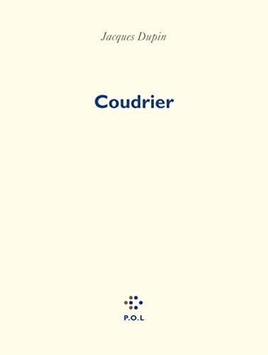 COUDRIER, de Jacques Dupin | portada del libro