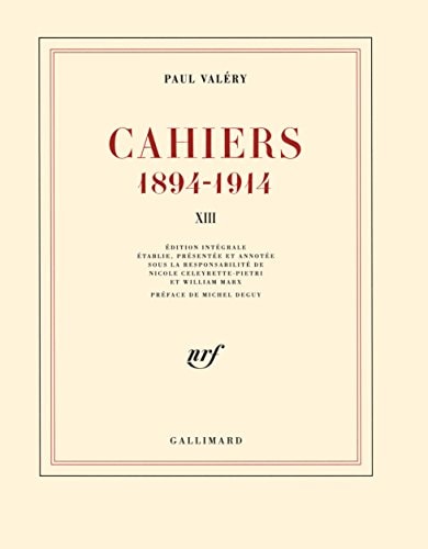 CAHIERS T13, de Paul Valéry | portada del libro