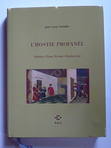 L'HOSTIE PROFANEE, de Jean Louis Schefer | portada del libro