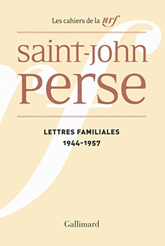 LETTRES FAMILIALES, de Saint-John Perse | portada del libro