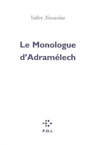 LE MONOLOGUE D'ADRAMELECH, de Valère Novarina | portada del libro