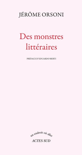 DES MONSTRES LITTERAIRES, de Jérôme Orsoni | portada del libro