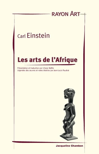 LES ARTS DE L'AFRIQUE, de Carl Einstein | portada del libro