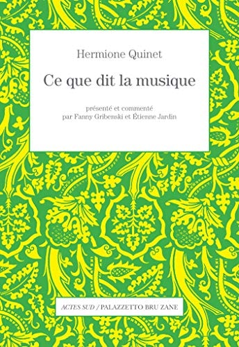CE QUE DIT LA MUSIQUE, de Hermione Quinet | portada del libro
