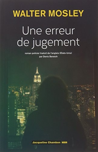 UNE ERREUR DE JUGEMENT, de Walter Mosley | portada del libro