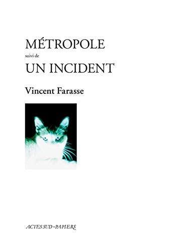 METROPOLE SUIVI DE UN INCIDENT, de Vincent Farasse | portada del libro