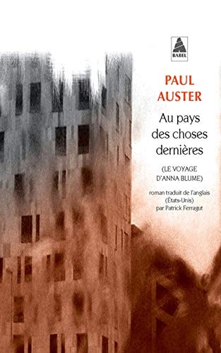 AU PAYS DES CHOSES DERNIERES, de Paul Auster | portada del libro