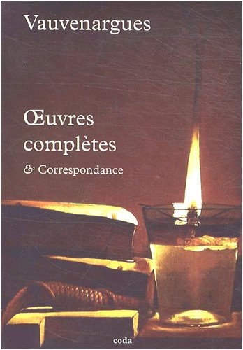 OEUVRES COMPLETES ET CORRESPONDANCE VAUVENARGUES, de Vauvenargues | portada del libro