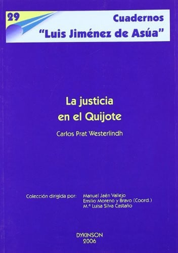 La justicia en "El Quijote", de PRAT WESTERLINDH | portada del libro