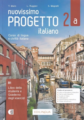 NUOVISSIMO PROGETTO ITALIANO 2A NUOVO STUDENTE ED ESERCIZI, de Varios autores | portada del libro