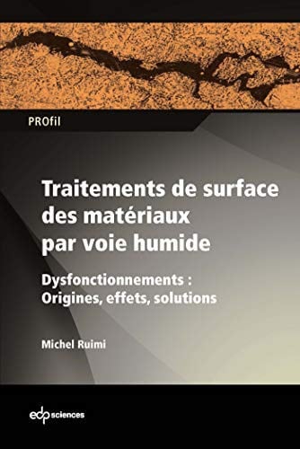 TRAITEMENTS DE SURFACE DES MATERIAUX, de RUIMI MICHEL | portada del libro