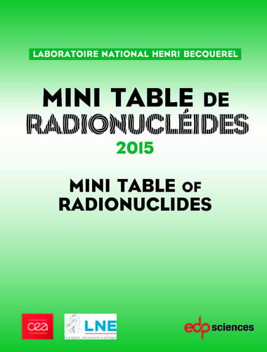 MINITABLE DE RADIONUCLEIDES 2014, de LNHB | portada del libro
