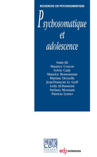 PSYCHOSOMATIQUE ET ADOLESCENCE, de ALI SAMI | portada del libro