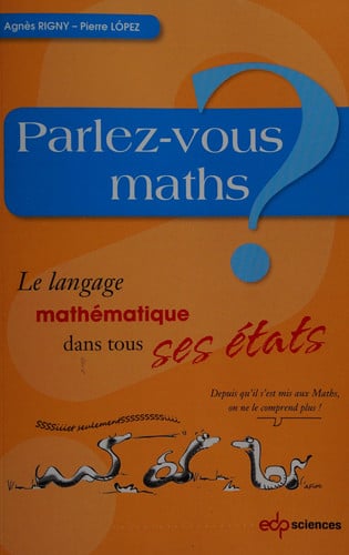 PARLEZ-VOUS MATHS, de RIGNY AGNES | portada del libro